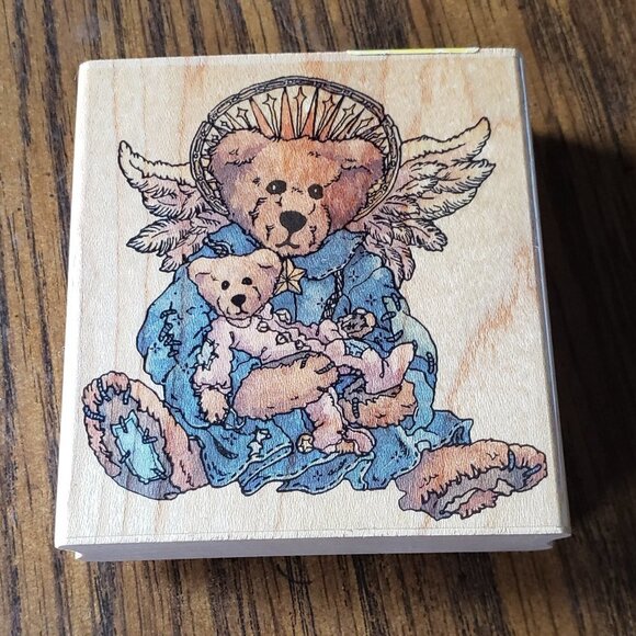Boyds Collection Manheim Angelica The Guardian H21130 Rubber Stamp 3x3 Inch - Picture 1 of 8